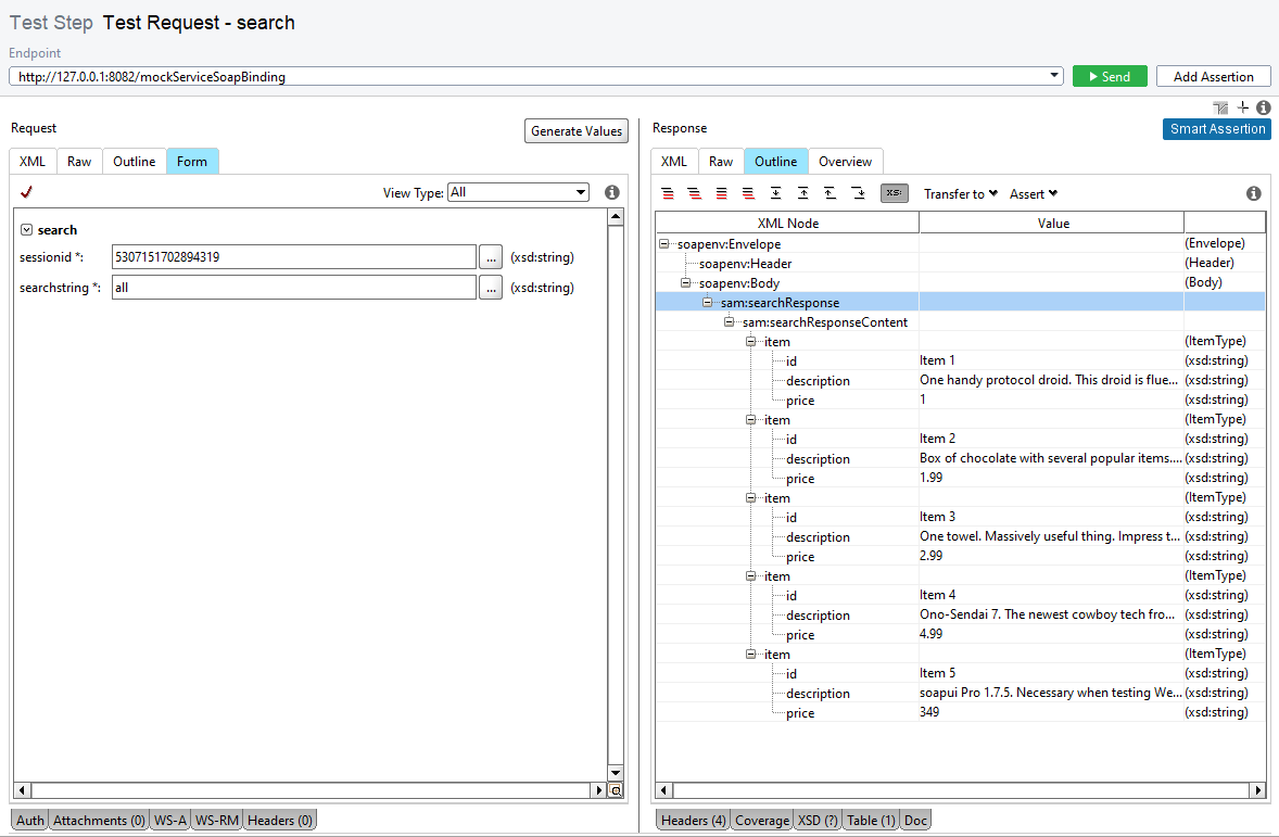 ReadyAPI: The test step editor