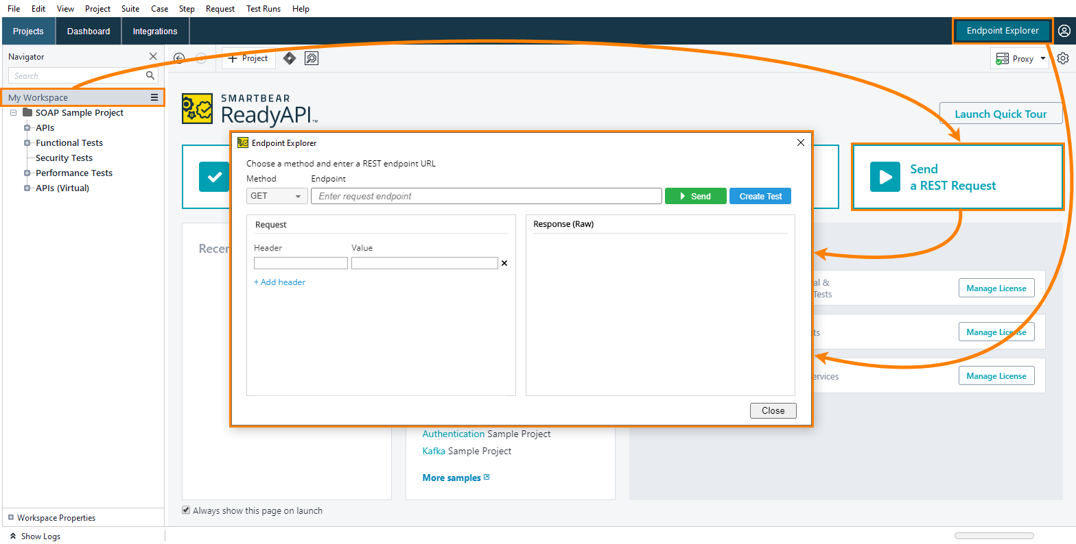 Opening Endpoint Explorer