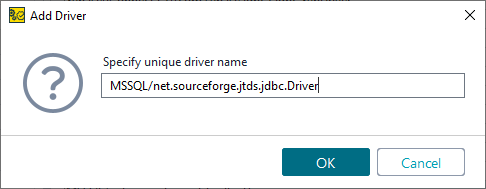 ReadyAPI: Entering the JDBC connection name ReadyAPI: Entering the JDBC connection name