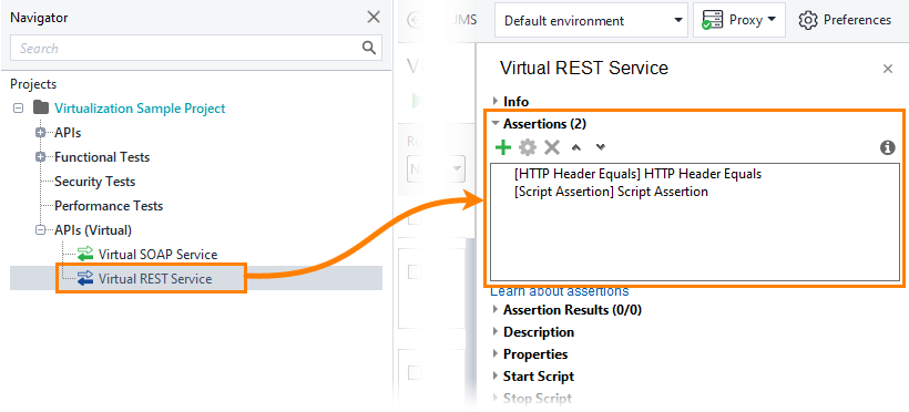 Service virtualization and API testing: Virtual service assertions