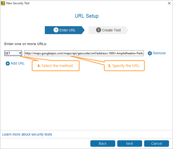 ReadyAPI: Specifying an URL