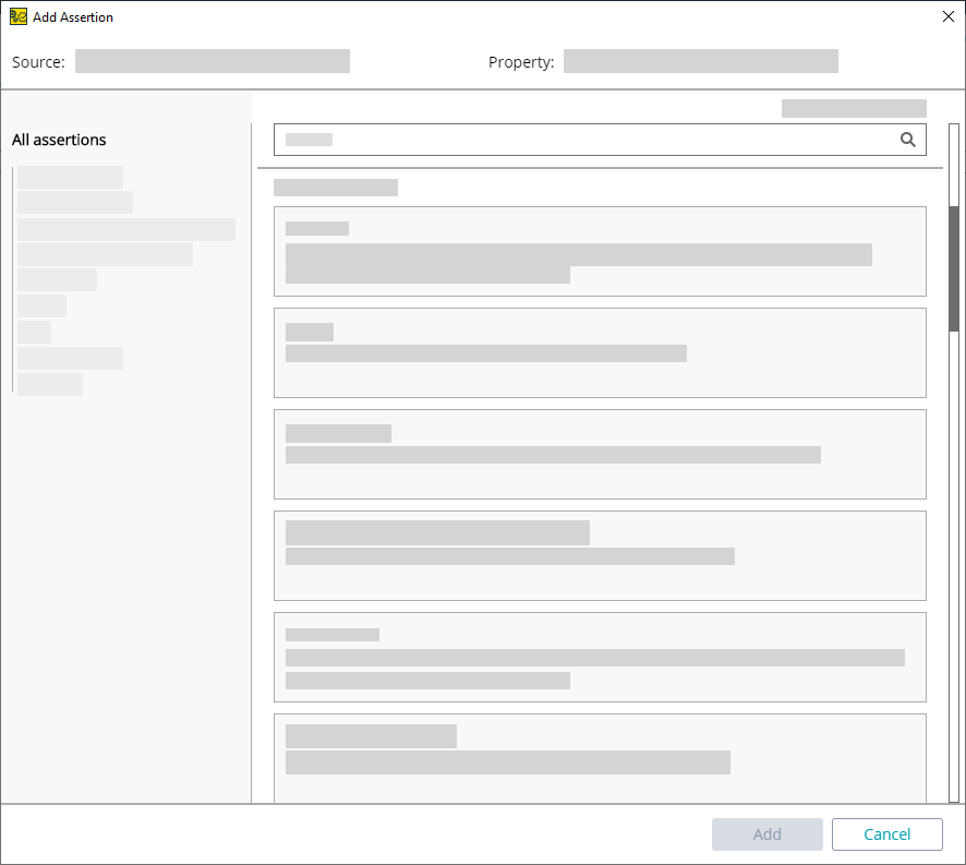 Testing web services: Available assertions
