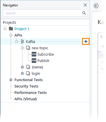 Kafka testing: Add channel via flyout menu