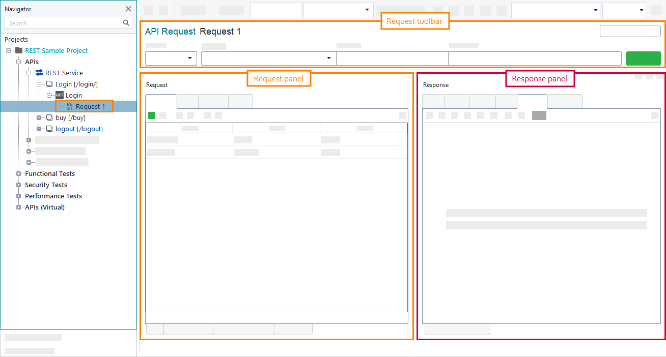 REST request editor overview REST request editor overview