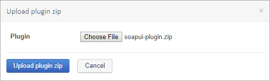 TeamCity: The Upload plugin zip dialog