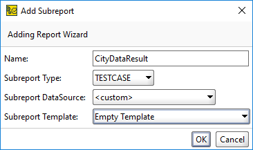 Adding a subreport Adding a subreport