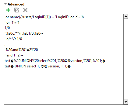ReadyAPI: XPath Injection scan advanced options ReadyAPI: XPath Injection scan advanced options