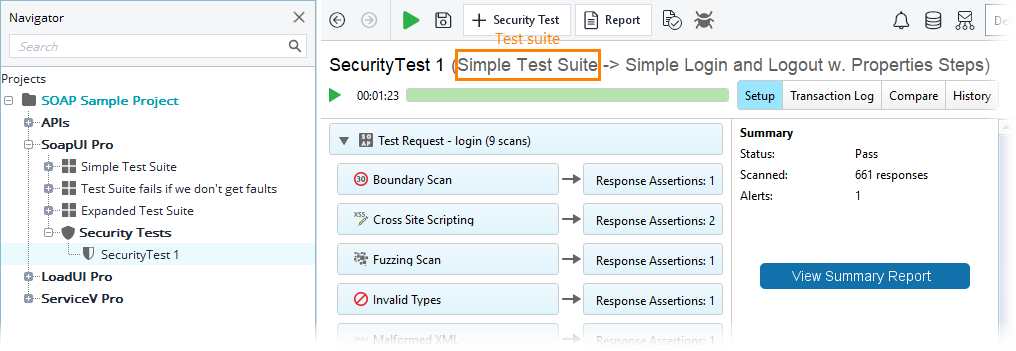 ReadyAPI: Parent Test Suite