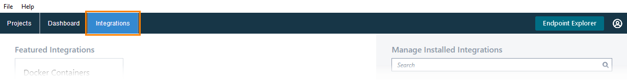 ReadyAPI: Select the Integrations tab