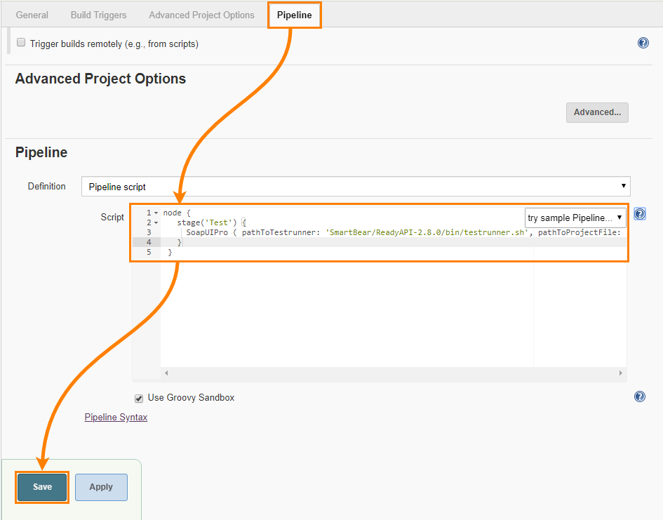 Automating ReadyAPI: Run functional tests from a Jenkins Pipeline Automating ReadyAPI: Run functional tests from a Jenkins Pipeline