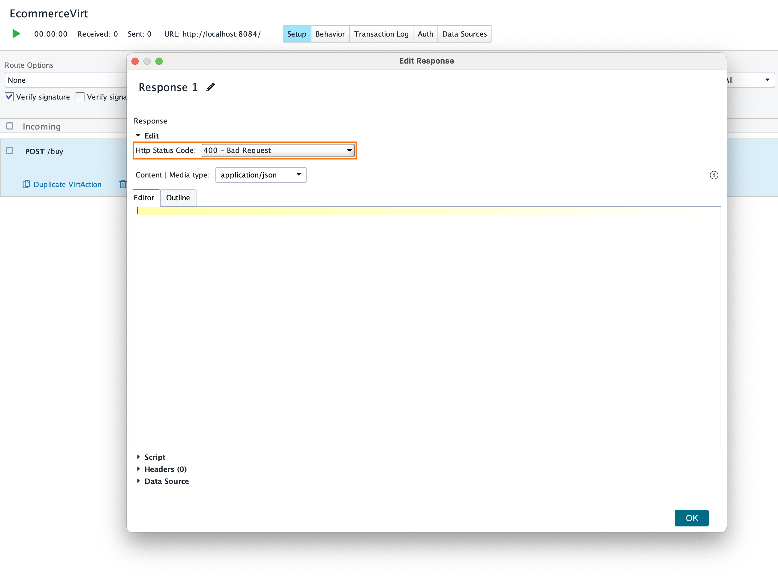 Service virtualization and API testing: Response properties