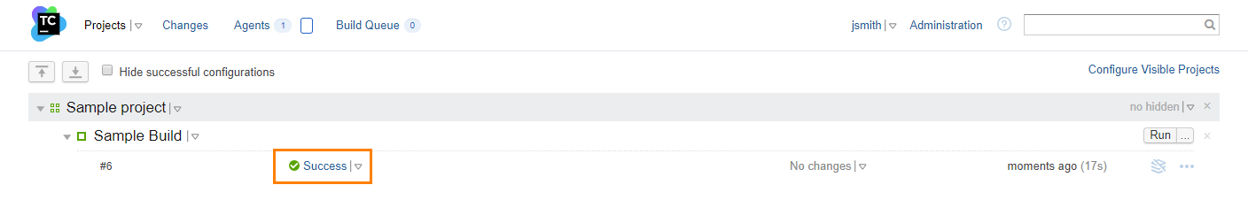 TeamCity: The finished run