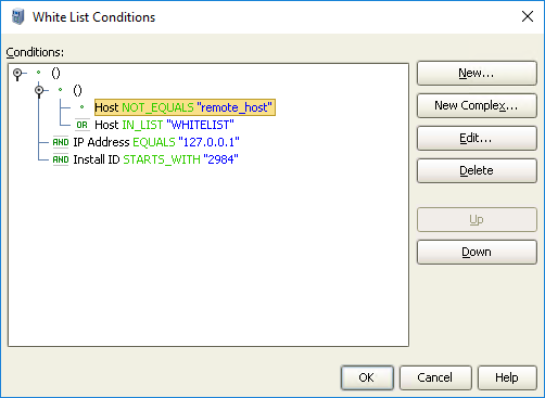 Using allow lists for ReadyAPI floating licenses: White list conditions