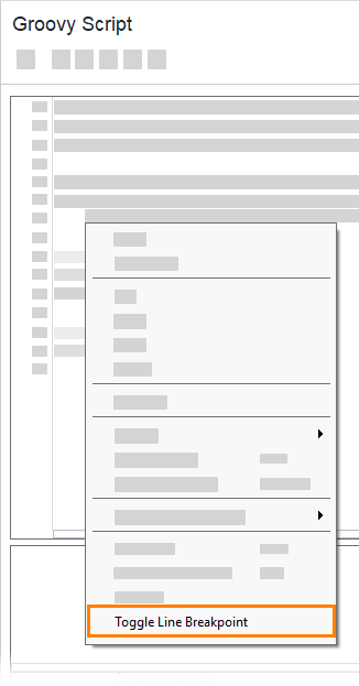 Groovy Script Debugging: Context menu Groovy Script Debugging: Context menu