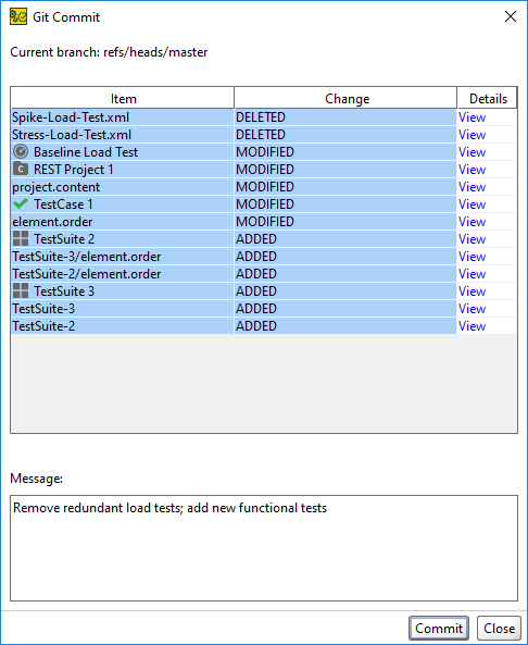 Git integration: Git Commit Dialog Git integration: Git Commit Dialog