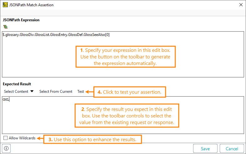 ReadyAPI: Configuring the JSONPath Match assertion ReadyAPI: Configuring the JSONPath Match assertion