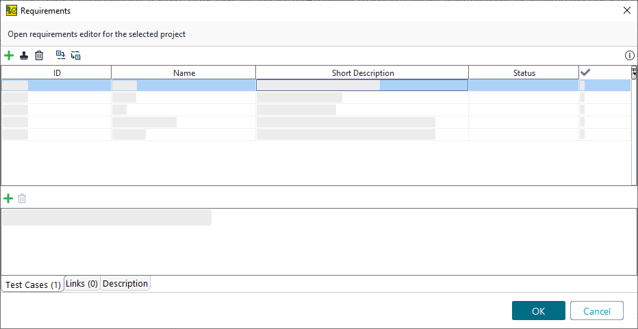 ReadyAPI: The Requirements dialog