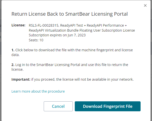 SLM Download Server Fingerprint