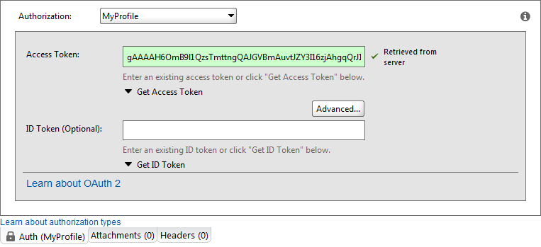 OAuth 2.0: Access Token retrieved from server OAuth 2.0: Access Token retrieved from server