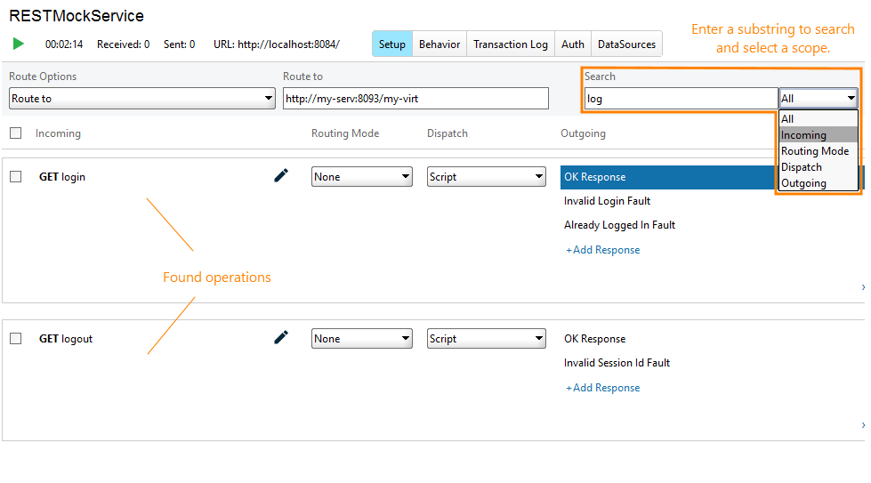 API testing and Ready! API: Operation filter
