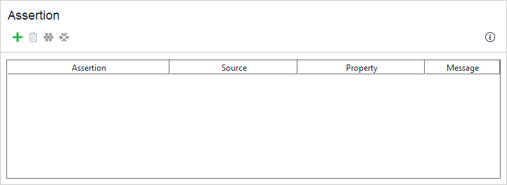 Testing web services: Blank assertion test step