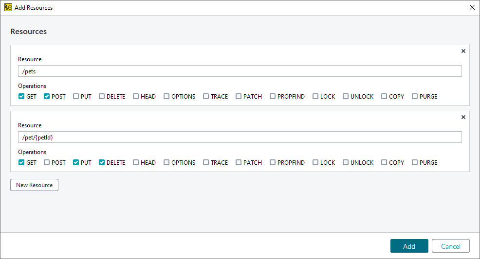 Testing REST API in ReadyAPI: Adding new REST resource