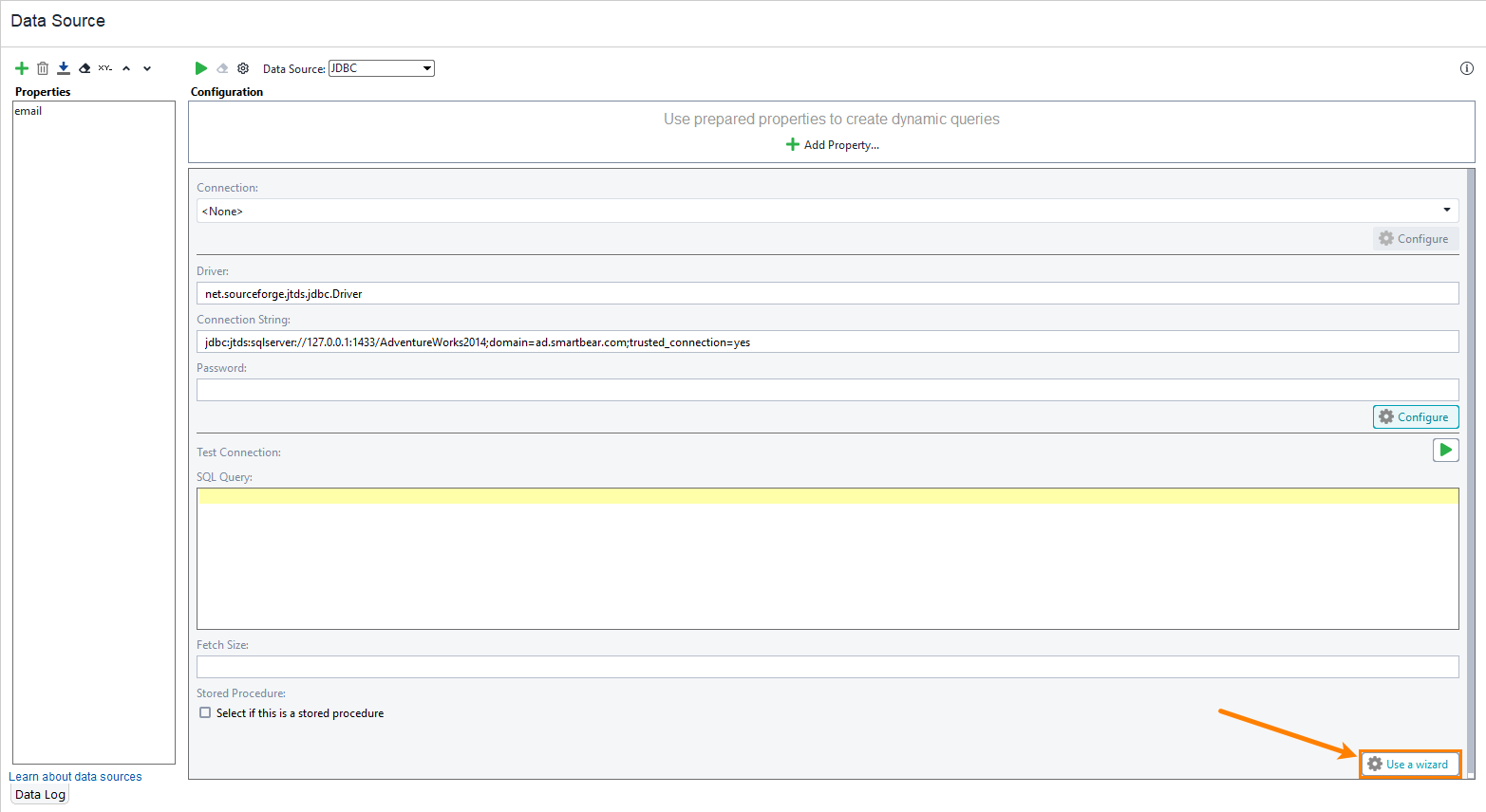 ReadyAPI: Opening the Query Builder