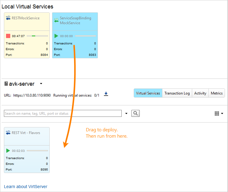 Service virtualization and API testing: Deploying virtual services to VirtServer Service virtualization and API testing: Deploying virtual services to VirtServer