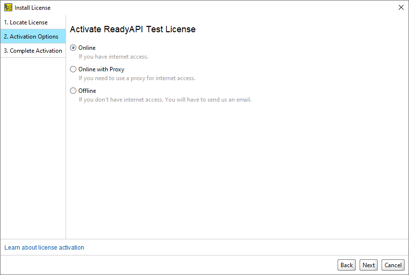 Select online activation