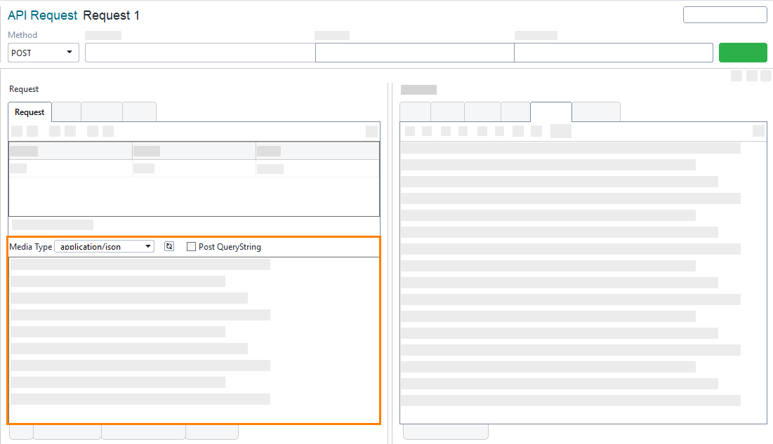 Configure REST request: Request body Configure REST request: Request body