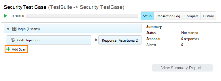 ReadyAPI: Add Scan button