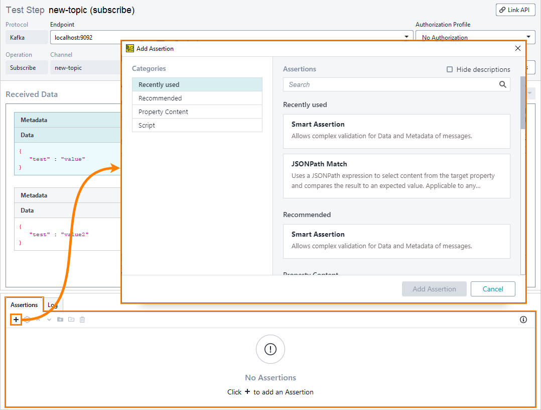 Simulating Kafka consumer: Add an assertion