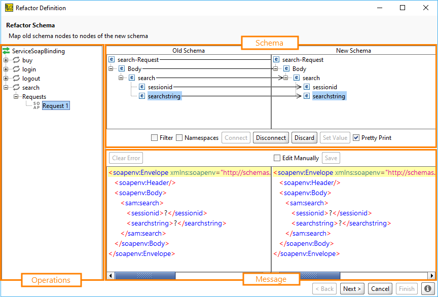 The Refactor Schema dialog