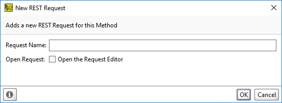 The New REST Request dialog The New REST Request dialog