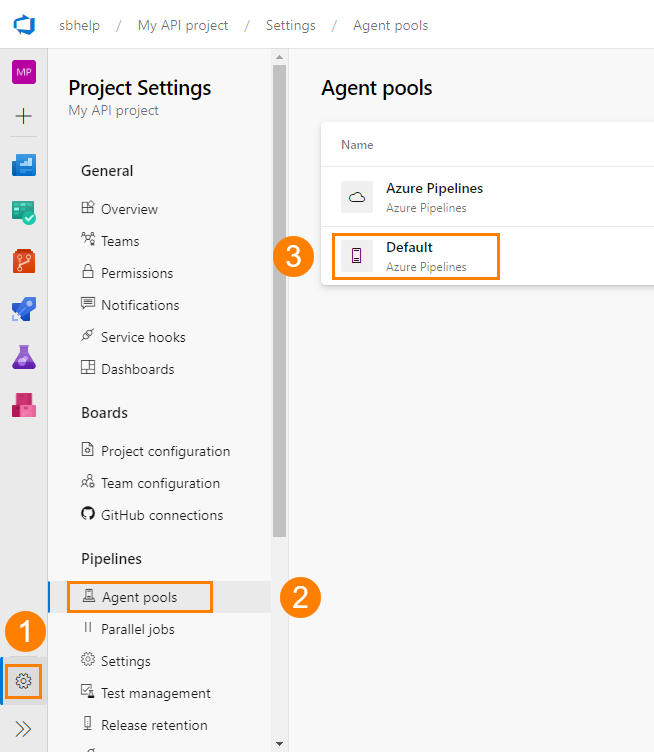 Select an agent pool