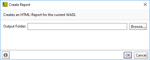 The Create Report dialog