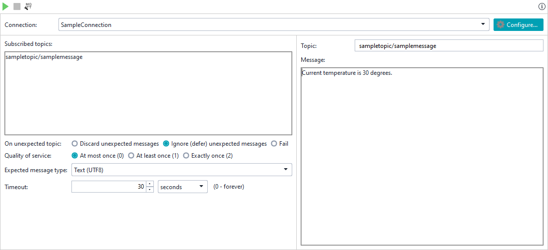 MQTT Testing: Receive test step MQTT Testing: Receive test step
