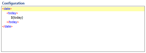 Template configuration panel