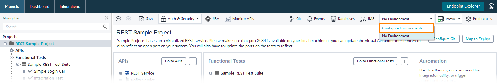 Environments in ReadyAPI: Configure Environments Environments in ReadyAPI: Configure Environments