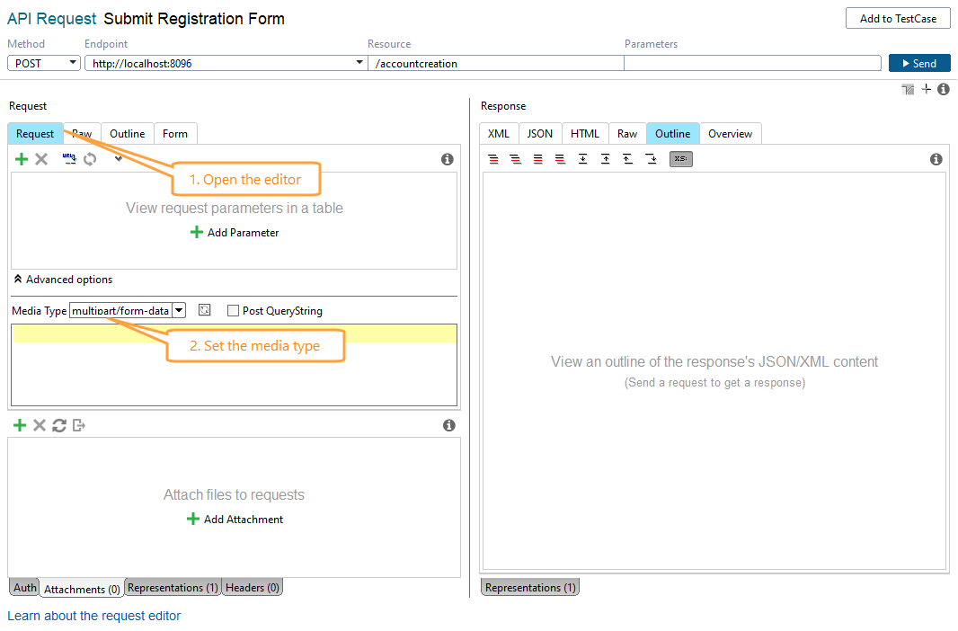 Attachments in ReadyAPI: Setting media type