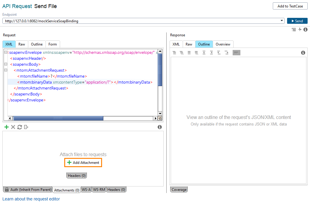 Attachments in ReadyAPI: Adding SOAP attachments