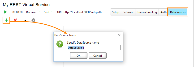 Service virtualization and API testing: Creating data sources