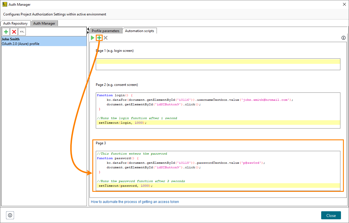Azure authorization automation in ReadyAPI: Adding new automation script Azure authorization automation in ReadyAPI: Adding new automation script