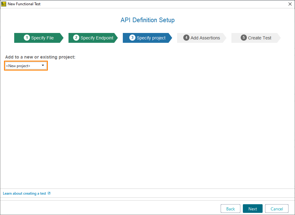 Specifying the project