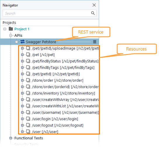 REST API Resources page