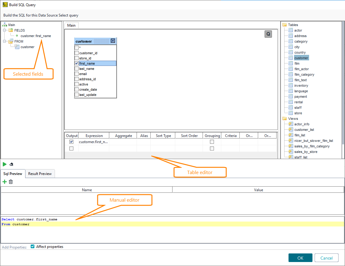 ReadyAPI Data-Driven Testing: Query editors ReadyAPI Data-Driven Testing: Query editors