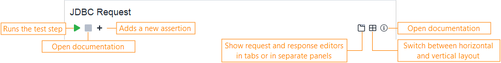 JDBC Request test step toolbar JDBC Request test step toolbar