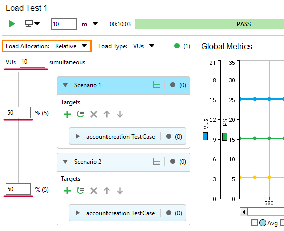 Load Allocation setting
