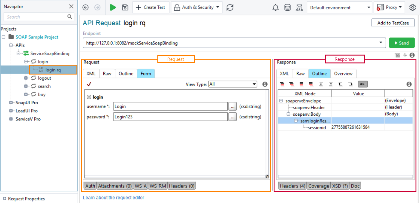 The XML panel The XML panel