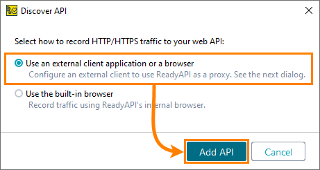 API Discovery: The Use proxy option